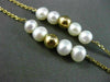 ESTATE PEARL 14KT YELLOW GOLD 3D MULTI PEARL BY THE YARD BEAD NECKLACE #24941