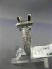 ESTATE .35CT DIAMOND 14K WHITE GOLD SQUARE HALO SEMI MOUNT ENGAGEMENT RING #2870