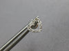 ESTATE SMALL .10CT DIAMOND 14KT WHITE GOLD CLASSIC OPEN HEART LOVE STUD EARRINGS