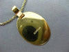 ESTATE 18KT YELLOW GOLD 3D OVAL ENGRAVEABLE FLOATING PENDANT & CHAIN #24998