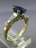 ESTATE 2.16CT DIAMOND & AAA SAPPHIRE 14KT GOLD PEAR SHAPE ENGAGEMENT RING #25405