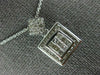.56CT DIAMOND 14KT WHITE GOLD 3D ROUND & PRINCESS INVISIBLE SQUARE PENDANT #703