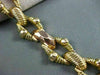 ANTIQUE WIDE 14KT YELLOW & ROSE GOLD OPEN DIAMOND CUT LINK BRACELET CUTE! #22602