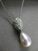 ESTATE .38CT DIAMOND & AAA SOUTH SEA PEARL 14KT WHITE GOLD DROP PENDANT #1424
