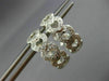 ESTATE WIDE .62CT DIAMOND 14KT WHITE GOLD 3D MULTI HEART LOVE HUGGIE EARRINGS