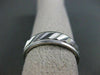 ESTATE WIDE 14KT SOLID WHITE GOLD RIDGE DESIGN MENS WEDDING RING HANDSOME #1218