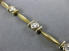 ESTATE 1.04CT ROUND DIAMOND 14K WHITE & YELLOW GOLD TENSION BEZEL BRACELET #1441