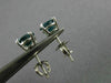 ESTATE 1.07CT BLUE DIAMOND 14KT WHITE GOLD 3D CLASSIC STUD SCREW BACK EARRINGS