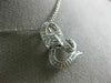 ESTATE .32CT DIAMOND & AAA SAPPHIRE 14KT WHITE GOLD 3D SNAKE FLOATING PENDANT
