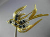 ESTATE 1.70CT DIAMOND & AAA SAPPHIRE 18KT YELLOW GOLD 3D BIRD BROOCH PIN #23874