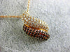 1.36CT WHITE & ORANGE DIAMOND 18KT ROSE GOLD 3D MULTI ROW PAVE WAVE FUN PENDANT