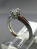 ESTATE WIDE .50CT ROUND DIAMOND 18K WHITE GOLD SOLITAIRE ENGAGEMENT RING #11347