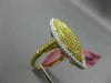 ESTATE EXTRA LARGE 1.33CT DIAMOND 18KT WHITE & YELLOW GOLD 3D MARQUISE PAVE RING