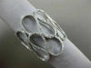 ESTATE LARGE .60CT ROUND DIAMOND 14K WHITE GOLD 3D MULTI WAVE INFINITY LOVE RING
