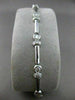 ESTATE 1.53CTW DIAMOND 18KT WHITE GOLD BEZEL LINK TENNIS BRACELET STUNNING #1470