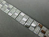 ESTATE WIDE & LONG 4.36CT DIAMOND 18KT WHITE GOLD 3D MULTI ROW UNISEX BRACELET