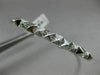 ESTATE .20CT DIAMOND 14KT WHITE GOLD PYRAMID SPIKE FLEXIBILE FUN BANGLE BRACELET