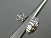 ESTATE LARGE .58CT DIAMOND SAPPHIRE 14K WHITE GOLD FLOWER MILGRAIN STUD EARRINGS