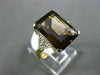 ESTATE LARGE 6.02CT DIAMOND SMOKY TOPAZ 14K YELLOW GOLD 3 STONE ENGAGEMENT RING
