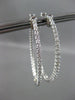 ESTATE LARGE .68CT DIAMOND 14KT WHITE GOLD 3D DOUBLE SIDED HOOP EARRINGS #19695