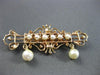 ANTIQUE 14K YELLOW GOLD & AAA SOUTH SEA PEARL VICTORIAN CROWN BROOCH / PIN 22527