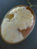 ESTATE EXTRA LARGE 14KT YELLOW GOLD HANDCRAFTED LADY CAMEO PENDANT BROOCH #21871
