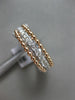 ESTATE .53CT DIAMOND 14KT WHITE & ROSE GOLD 3D MULTI ROW CRISS CROSS LOVE RING