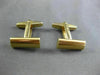 ESTATE 14KT YELLOW GOLD 3D RECTANGULAR MATTE CUFF LINKS 22mm X 7mm SHARP!