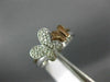 ESTATE .22CT DIAMOND 14KT WHITE & ROSE GOLD 3D DOUBLE BUTTERFLY FUN LOVE RING