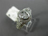 ESTATE WIDE .50CT DIAMOND 14KT WHITE GOLD CLUSTER OVAL MILGRAIN FRIENDSHIP RING
