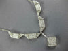 LARGE 1.75CT DIAMOND 14KT WHITE GOLD PRINCESS TWO IN ONE NECKLACE PENDANT #1584