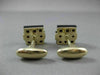 ESTATE LARGE AAA BLACK ONYX 14K YELLOW GOLD SQUARE CUFF LINKS GREAT GIFT! #21202