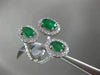 ESTATE 2.93CT DIAMOND & AAA EMERALD 14KT WHITE GOLD 3D OVAL 3 STONE TENSION RING