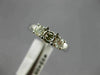 ESTATE .50CT DIAMOND 14K WHITE GOLD 3D 3 STONE SEMI MOUNT ENGAGEMENT RING #22405