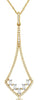 .37CT DIAMOND 14KT YELLOW GOLD ROUND & BAGUETTE TRIANGULAR TEAR DROP FUN PENDANT