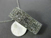 ESTATE LARGE 1.0CT ROUND & PRINCESS DIAMOND 14KT WHITE GOLD RECTANGULAR PENDANT