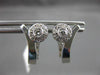 ESTATE .36CT DIAMOND 18KT WHITE GOLD FLOWER CLUSTER HUGGIE POST EARRINGS #21306