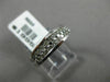 ESTATE WIDE .52CT DIAMOND 14KT WHITE GOLD 2 ROW CLASSIC WEDDING ANNIVERSARY RING