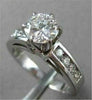 ESTATE 1.24CT DIAMOND 14KT WHITE GOLD SOLITAIRE CHANNEL SET ENGAGEMENT RING 1547