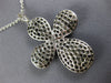 ESTATE LARGE 2.68CT WHITE & BLACK DIAMOND 18KT WHITE GOLD INFINITY CROSS PENDANT