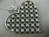 ESTATE LARGE 1.10CT DIAMOND 14K WHITE GOLD HANDCRAFTED ETOILE HEART LOVE PENDANT