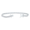 ESTATE 6.0CT DIAMOND 14KT WHITE GOLD 3D CLASSIC ROUND TENNIS BRACELET