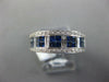 1.7CT DIAMOND & SAPPHIRE 18K WHITE GOLD PRINCESS ROUND & BAGUETTE INVISIBLE RING