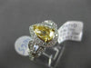 ESTATE 1.87CT FANCY YELLOW DIAMOND 18K TWO TONE GOLD 3D FILIGREE ENGAGEMENT RING
