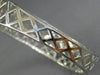 ESTATE WIDE 2.08CT DIAMOND & PINK SAPPHIRE 14K WHITE GOLD ETOILE INFINITY BANGLE