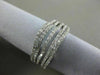 ESTATE WIDE 1.14CT DIAMOND 18KT WHITE GOLD 3D MULTI ROW SEMI ETERNITY LOVE RING