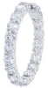 ESTATE 10.0CT DIAMOND 18KT WHITE GOLD 3D ROUND INSIDE OUT HOOP HANGING EARRINGS