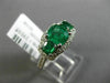 ESTATE WIDE 3.07CT DIAMOND AAA EMERALD & RUBY 14K WHITE GOLD 3D ANNIVERSARY RING