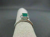 ESTATE 1.31CT AAA EMERALD & DIAMOND 14KT WHITE GOLD HALO ENGAGEMENT RING #22244