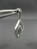 ESTATE .50CT ROUND DIAMOND 14KT WHITE GOLD 3D TEAR DROP RAIN FLOATING EARRINGS